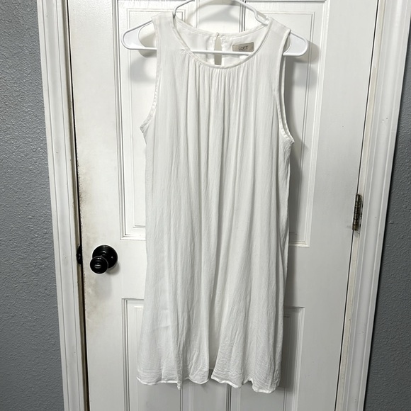 Loft dress size Large. White summer dress - Picture 1 of 3